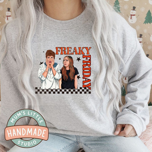 Ladies Crew Neck Jumper - Freaky