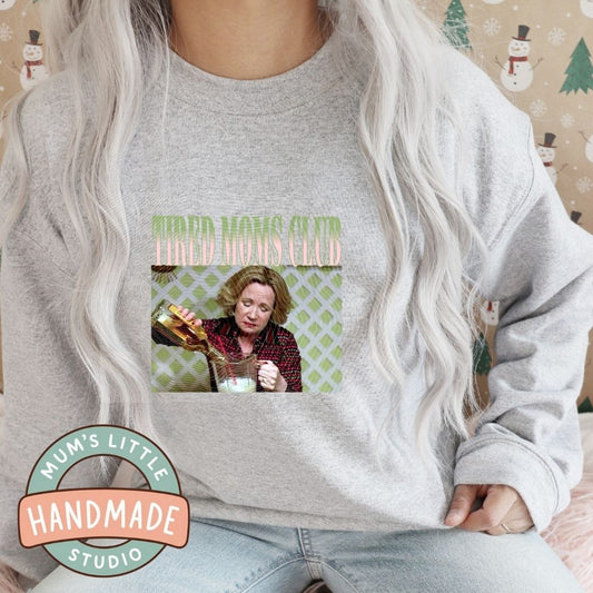 Ladies Crew Neck Jumper - Tired Club